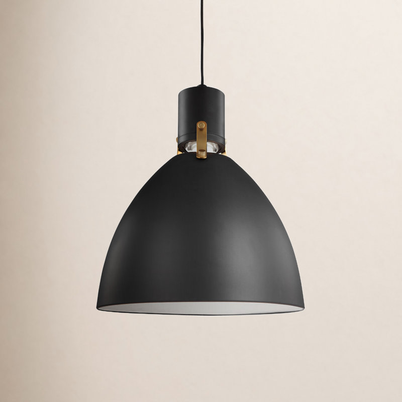 Uma 1-Light Dimmable LED Single Pendant , Flat White, 19.75" H x 16.5" W x 16.5" D