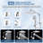 10” High Pressure Rainfall Shower Head With Handheld Spray Combo, 16" Shower Extension Arm, 71" Hose, 3-Way Diverter-119611941
