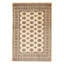One-of-a-kind Hand-knotted Peshawar Bokhara Beige 4'8" x 6'10" Wool Rug