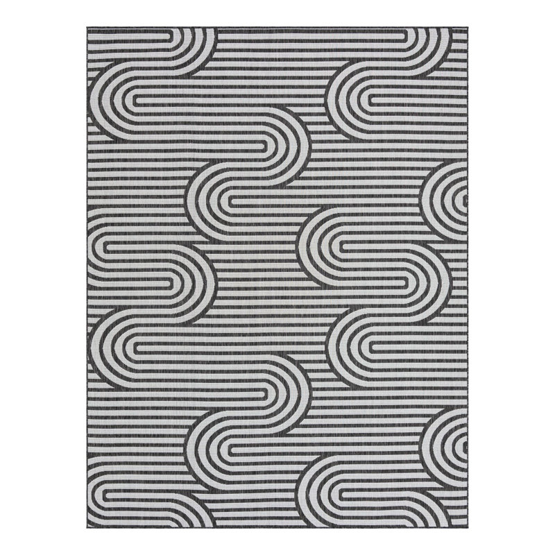 Geometric Indoor / Outdoor Rug, Rectangle 9' x 12'