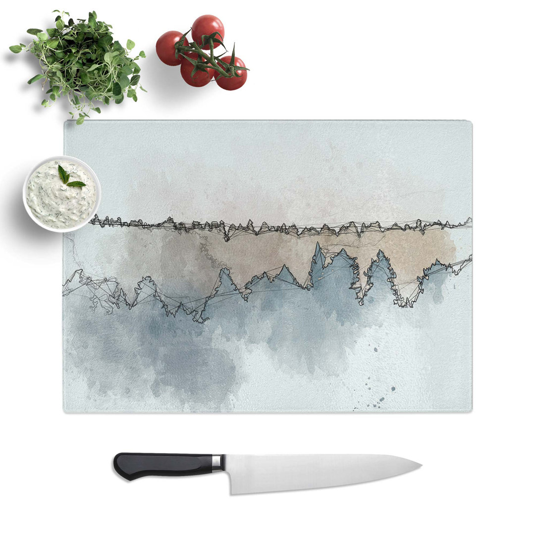 Tempered Glass The Forest at Sunset in Abstract Chopping Board