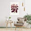 Rose, Teleianthera Ficoidea, feuille, abstrait, rétro, rétro, fleur de lilas, art mural-2140383129