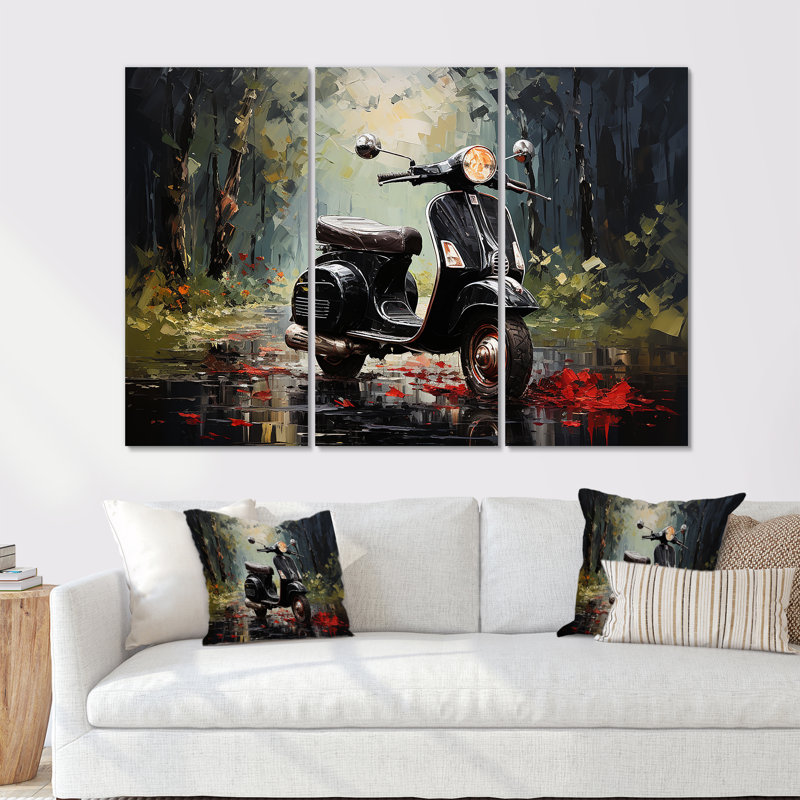 Scooter Adventures I - ensemble d'art sur toile Scooter, H 40 po x l 60 po