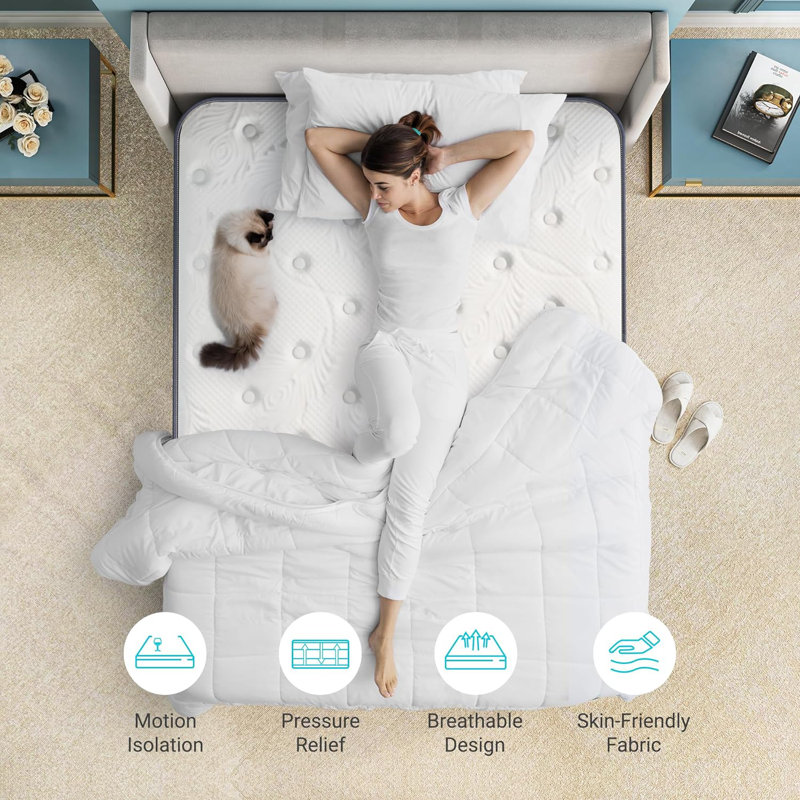 Serweet 10 Inch Memory Foam Medium Firm Mattress, King