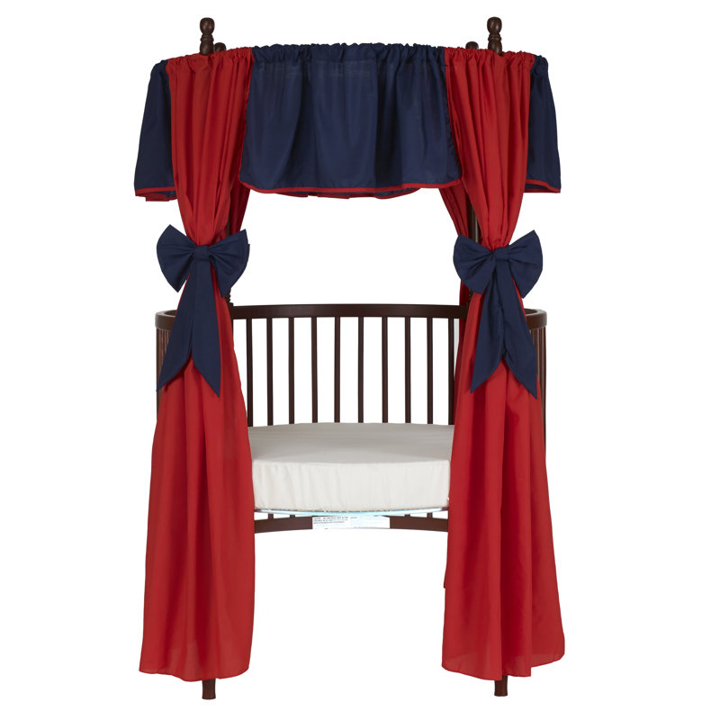 Curtain, Navy/Red