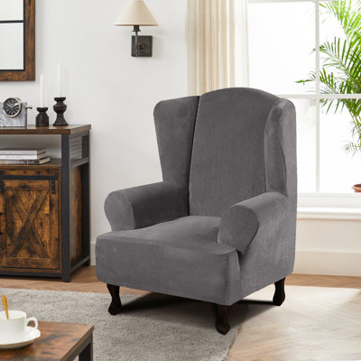 Box Cushion Wingback Slipcover