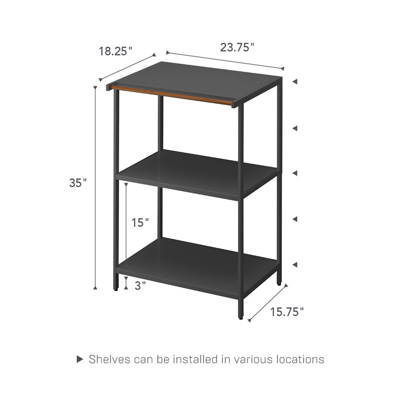 Étagère de rangement à 3 niveaux Yamazaki Home, Noir