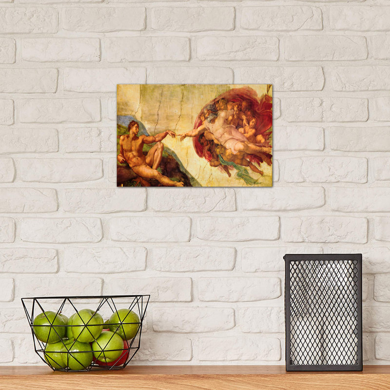 Creation Of Adam by Michelangelo - Wrapped Canvas Print, No Frame, 101.6 cm H x 66.04 cm W x 1.91 cm D