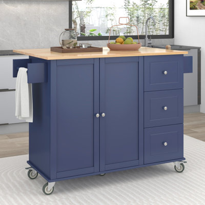 Solid Wood Top Kitchen Island