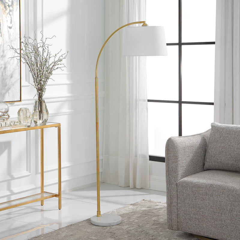 Mendy 64.5'' Gold Arched Floor Lamp