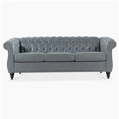 Canapé Chesterfield à accoudoirs roulés 84,65 po