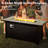 Wicker Outdoor Patio Furniture Set with Cushions – All-Weather Resin Wicker Sectional Sofa, fire pit Table & Ottomans for Backyard, Porch & Garden-2098889430-2098889517-2098889425