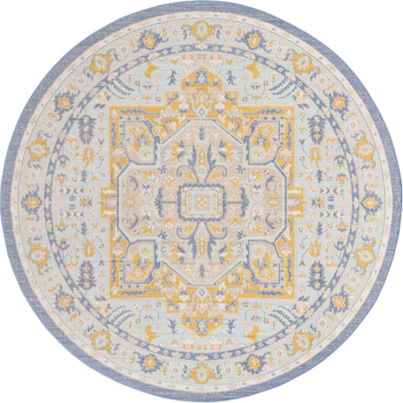 Matthei Oriental Indoor Rug, Round 7'