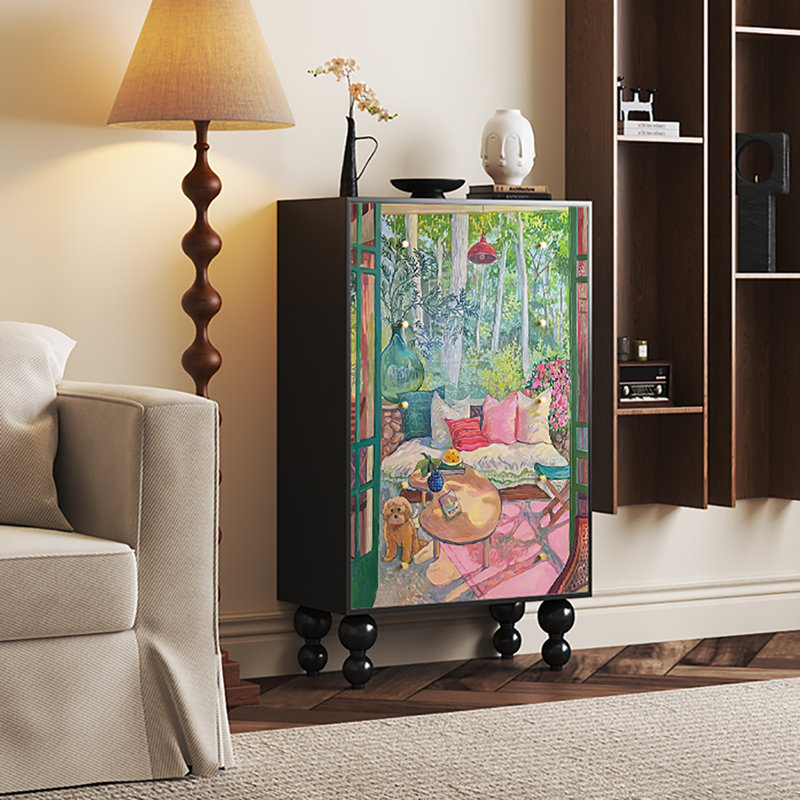 Armoire de rangement rétro pour salon français