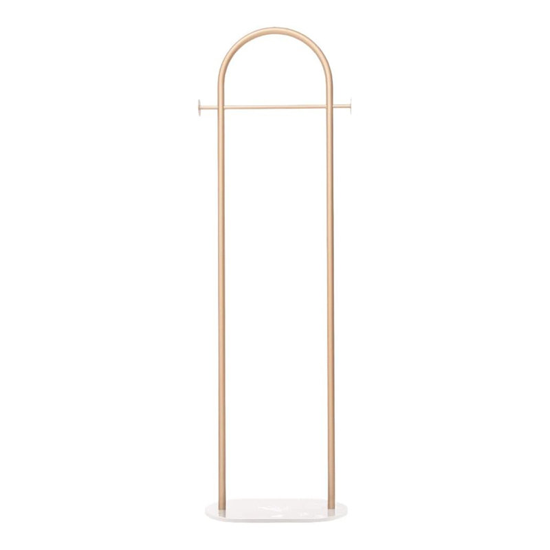 Heavy Duty Modern Coat Rack Stand with Marble Base, White