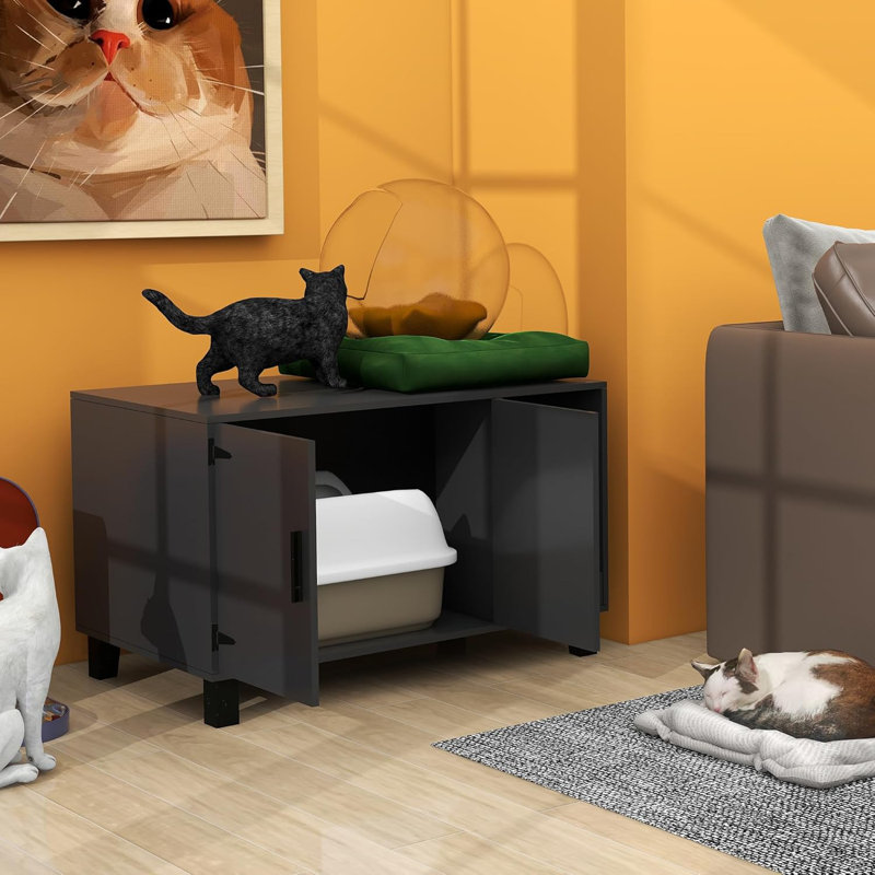 Enceinte de litière cachée pour chat