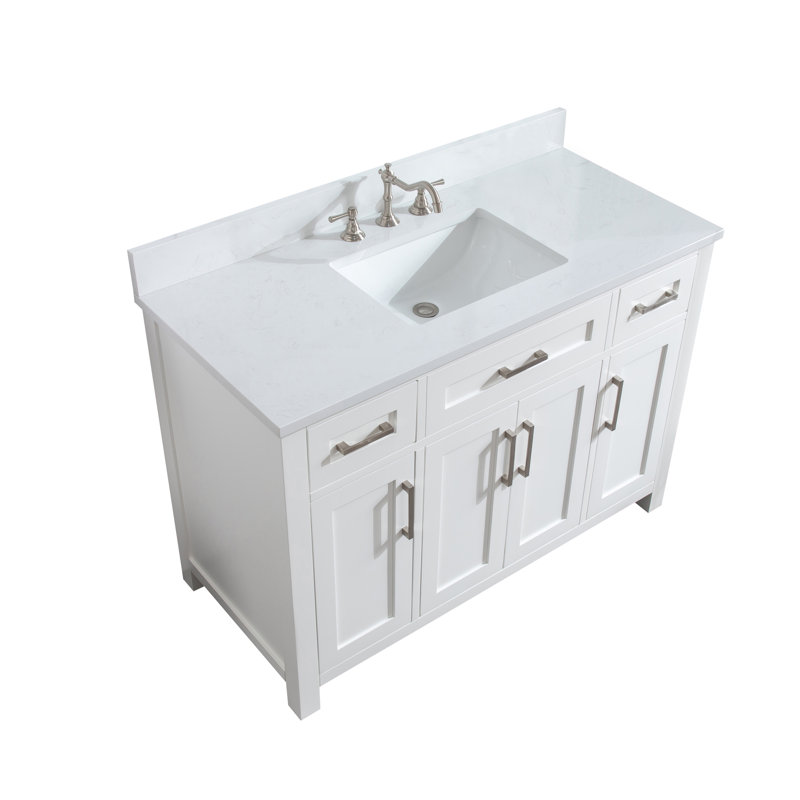 Ensemble de meuble-lavabo simple 48 po, Blanc