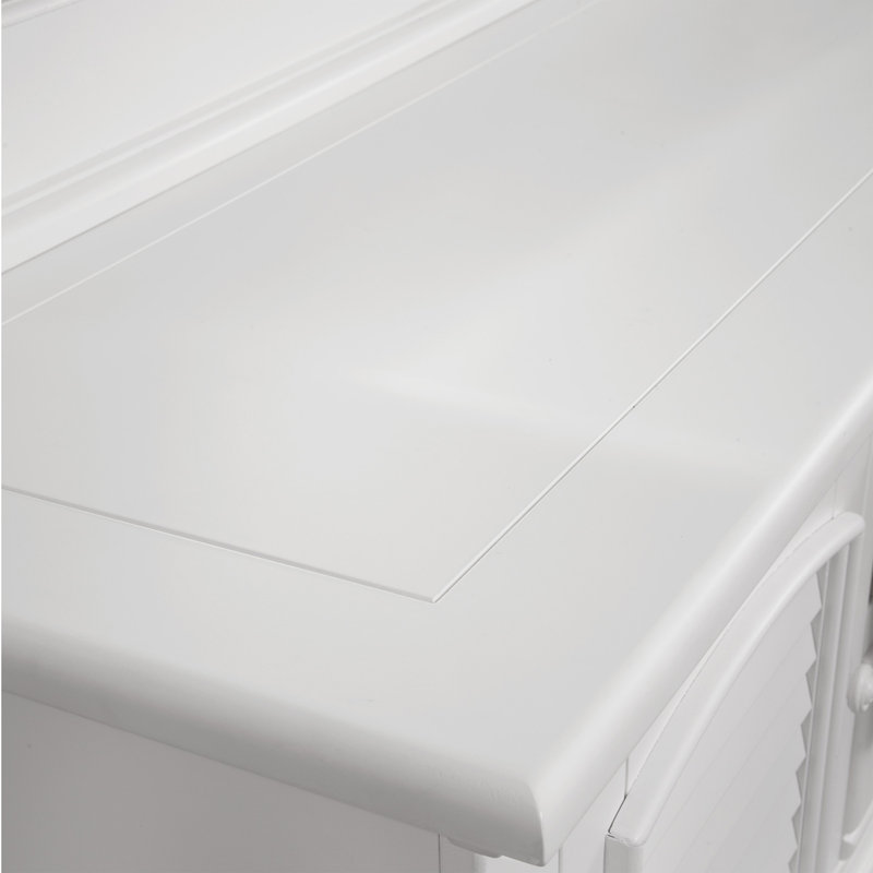 Khoury 6 Drawer Combo Dresser, Distressed Eggshell White