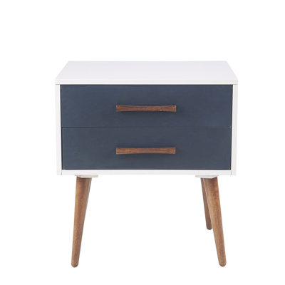 Élégante unité de rangement de salon - et table de chevet marine 2 pour couleur foncée