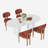 Oval Double Pedestal Kitchen Table Sets-772132277-777968140