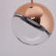 Luminaire suspendu en grappe 3 lumières Cascade Cluster en or rose poli avec globes en verre transparent