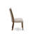 9 Piece Kitchen Table & Chairs Set Includes a Rectangle Dining Table with Removable Leaf and 8 Light Tan Linen Fabric Parson Chairs, Antique Walnut-410447826-410447838-410447827