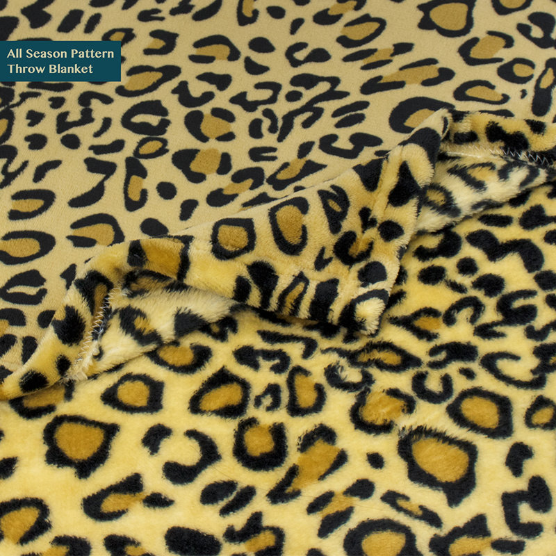 Pavilia Cheetah Print Flannel Fleece Throw Blanket 50" x 60"