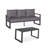 Premium All-Weather Aluminum Patio Sofa Set with Tempered Glass Table-804696345