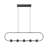 Saros Matte Black 5 Light Linear Chandelier