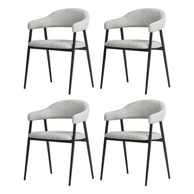 Remedios Modern Dinning Chair With Metal Legs