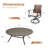 8-Person Outdoor Dining Set with 60" Round Dining Table and 8 Swivel PE Rattan Chairs & Cushions-123132517