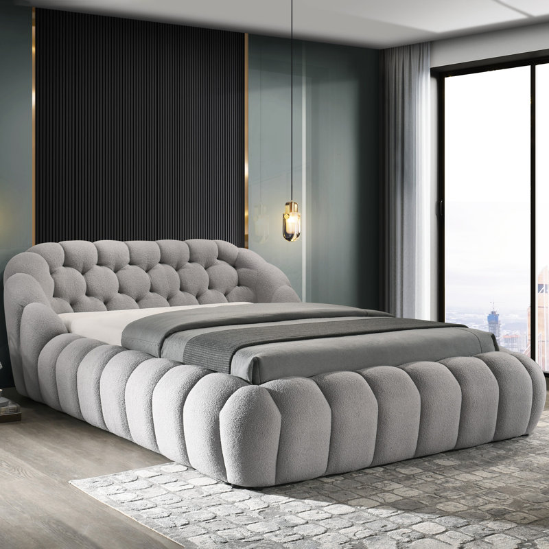 Lit plateforme Gahanna, Grand, Grey