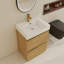 Ensemble de meuble-lavabo simple autoportant 24 po avec lavabo en résine, 24 po et 2 tiroirs-838833026