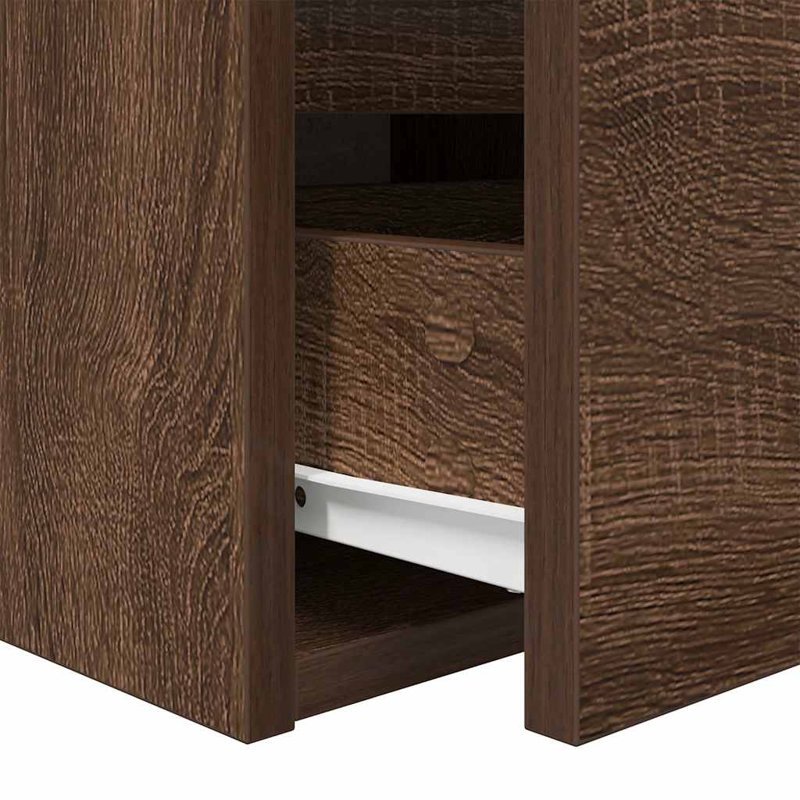 Wall-Mounted Bedside Cabinets 2 Pcs 38X34x40 Cm, Brown Oak, 2