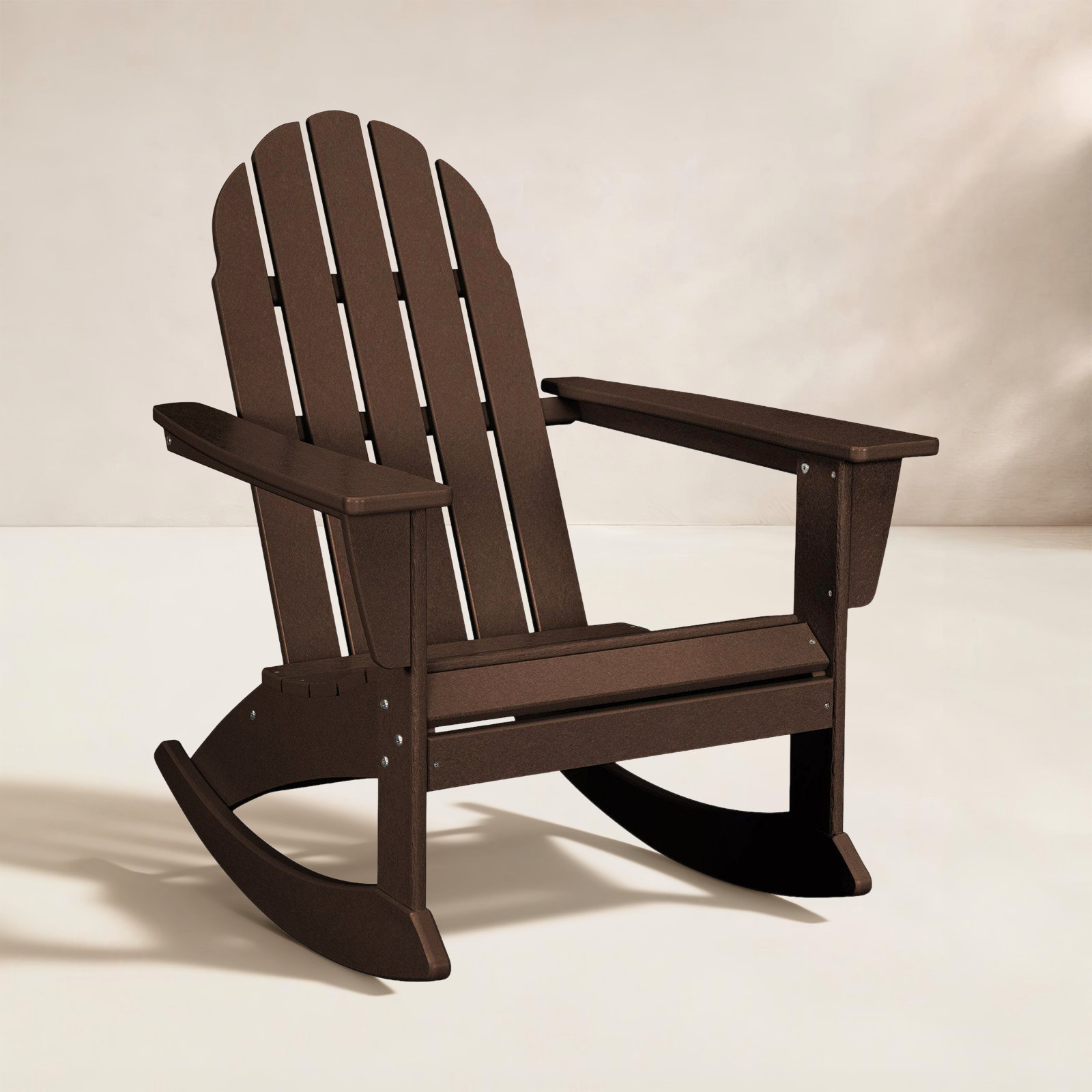 POLYWOOD® Vineyard Rocking Adirondack Chair, Mahogany