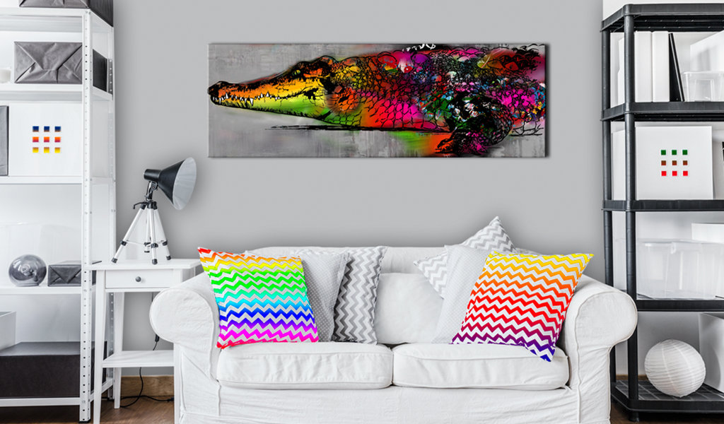 Leinwandbild - Colourful Alligator