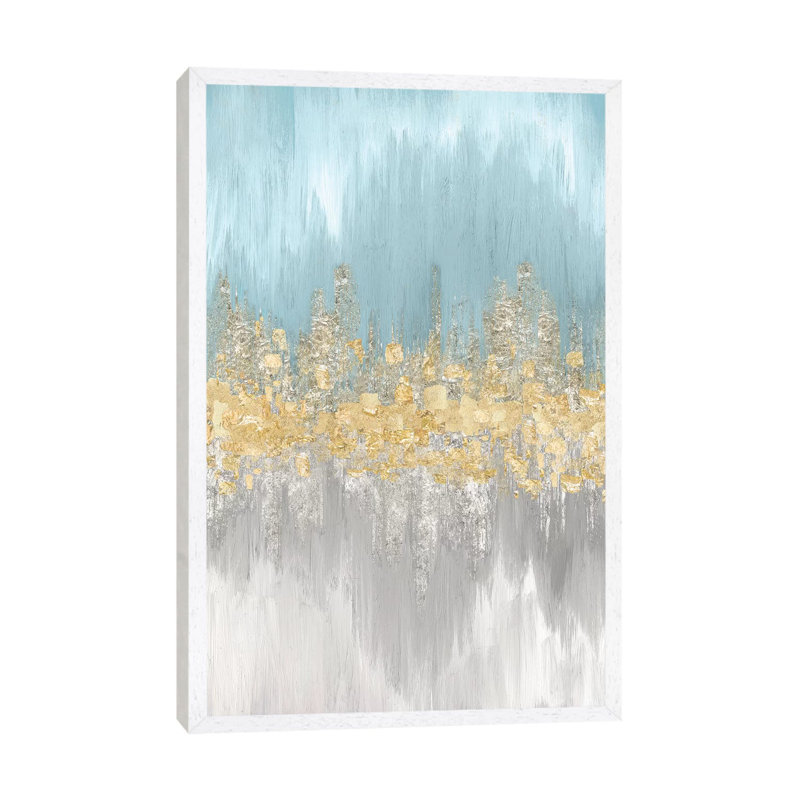 Neutral Wave Lengths II by Eva Watts - Print on Canvas, 66.04 cm H x 45.72 cm W, White Framed