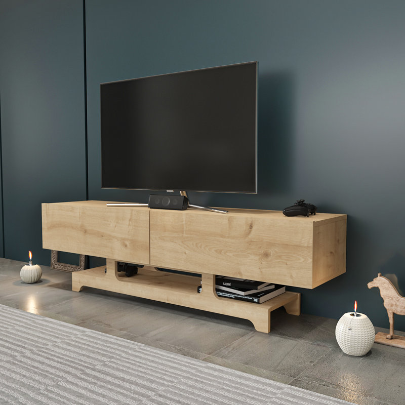 Ayad 63" TV Stand for TVs up to 75", Sapphire Oak