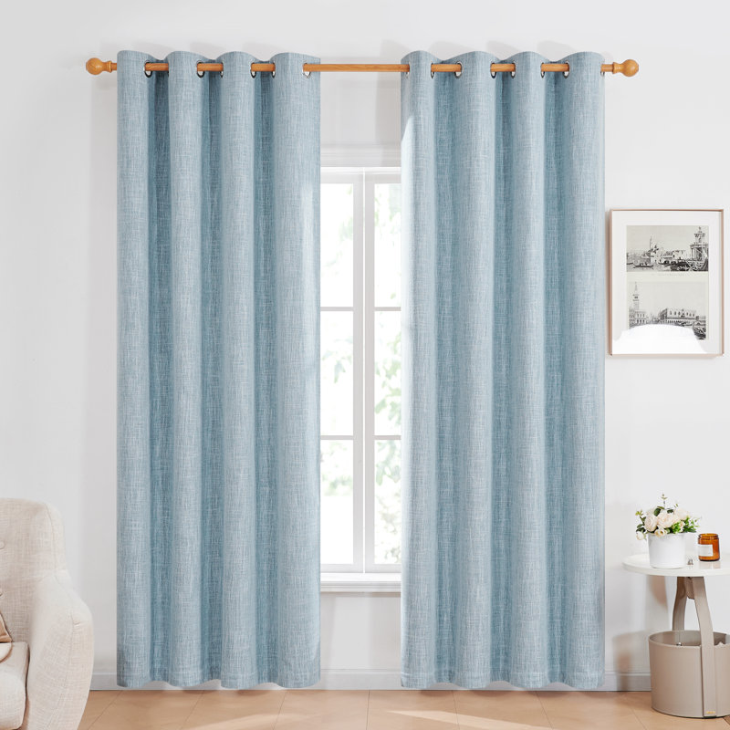 Milay Blackout Grommet Curtain Panel, 52" W x 96" L, Blue