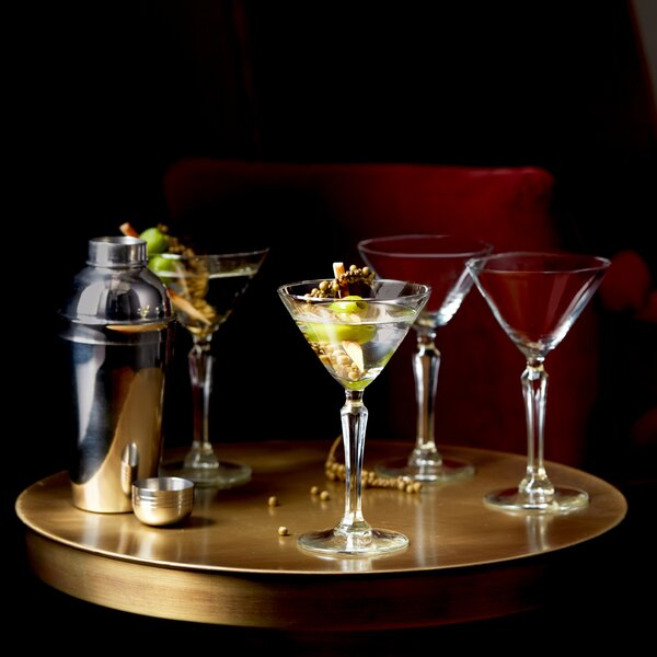 LEMONSODA Stemless Martini Glasses with Chiller Set of 2 - Elegant Cocktail  Glass Set with Server Bowl - Beautiful Bar Martini Gift Set for Margarita, Manhattan  Cocktails
