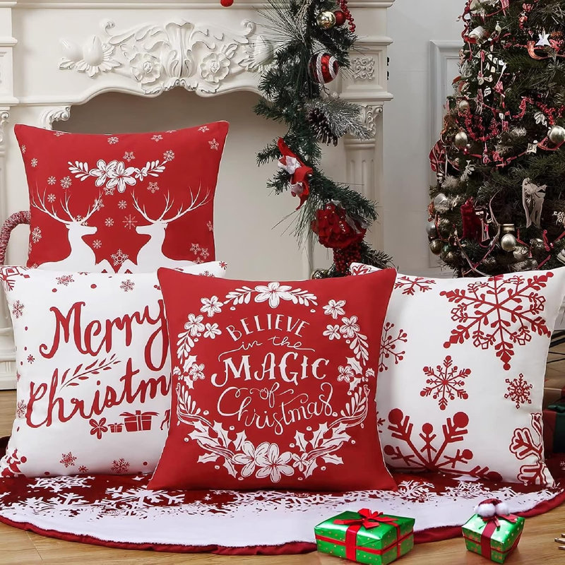 Housse de coussin en polyester Harnoor