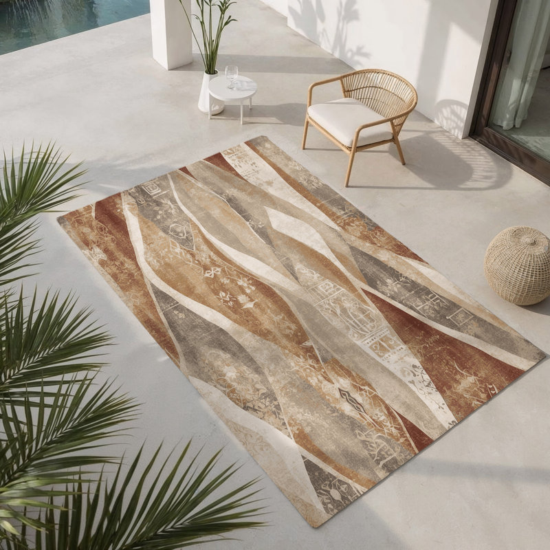 Whispered Horizon Indoor And Outdoor Area Rug, Rectangle 1'6" x 2'6"