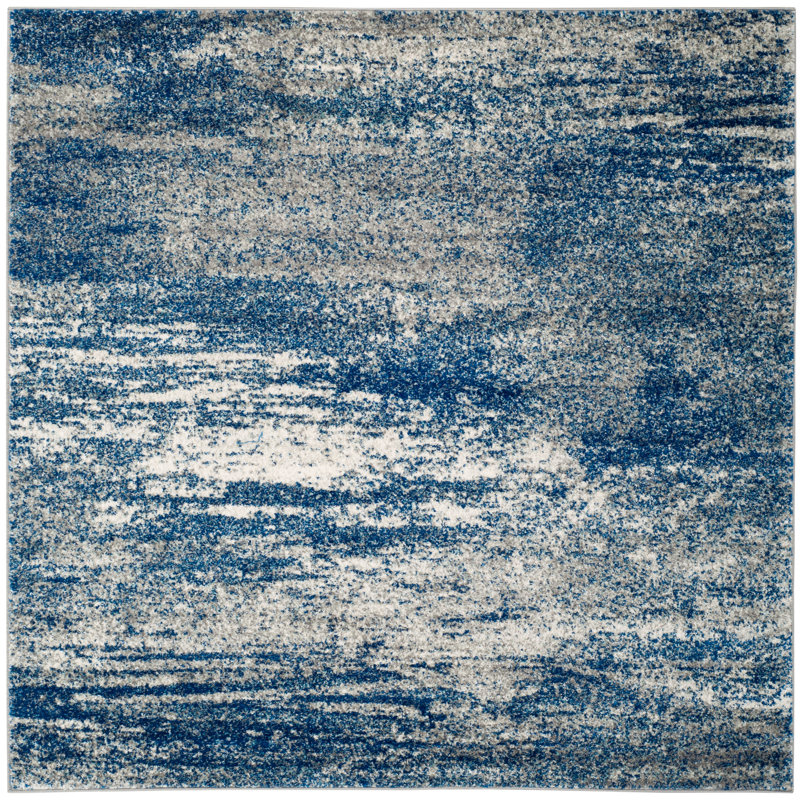 Casey-Marie Performance Abstract Rug, Square 8'