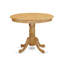 L'ensemble de table de salle à manger 3 pièces comprend une table ronde en bois avec piédestal et 2 chaises de cuisine, 36 x 36 pouces, chêne-2116777525-2116777528-2116777529