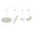 3 Piece Modern Dining Table Set Contains a Round Kitchen Table with Pedestal and 2 Dining Chairs, Oak-1906691710-1906691698-1906691696
