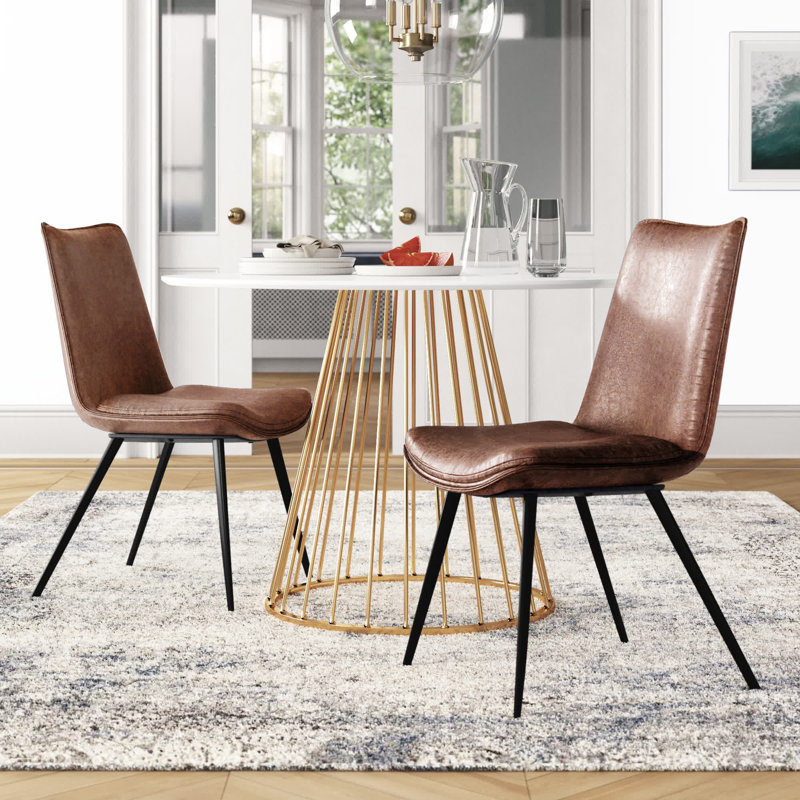 Catana 46cm H Upholstered Side Chair, Brown