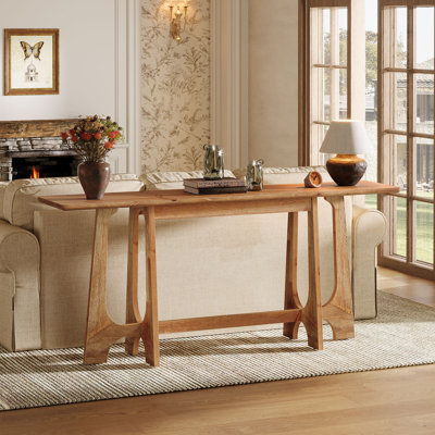 Console 63 po avec structure géométrique en bois massif
