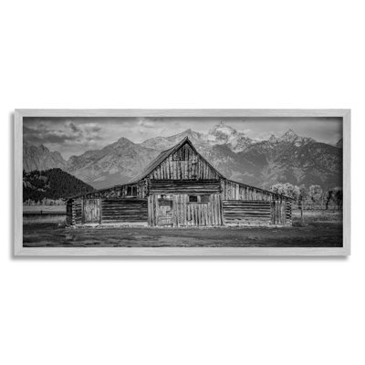 Reproduction de chalet à la campagne avec encadrement sur bois par Daniel Sproul