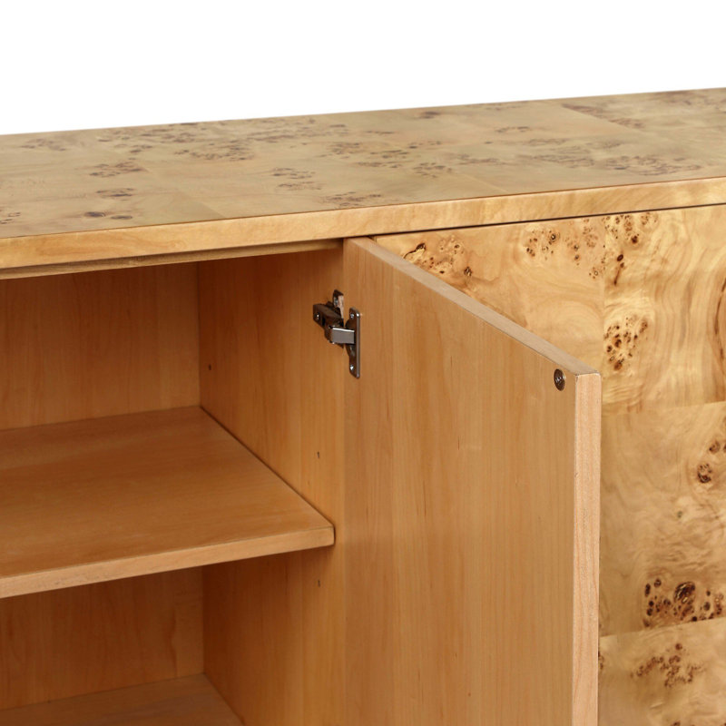 Mullins Media Console-Natural Mappa Burl