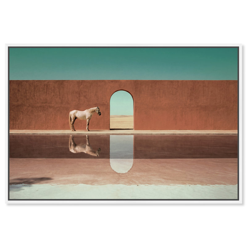 Western Reflections Print by Oliver Gal, 31"H x 21"W, White Floater Frame